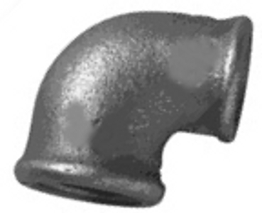 MC/2/5 Malleable Iron Fittings Female Reducing Elbows 90Deg  Female Reducing Elbow 90Deg (F) 3/4