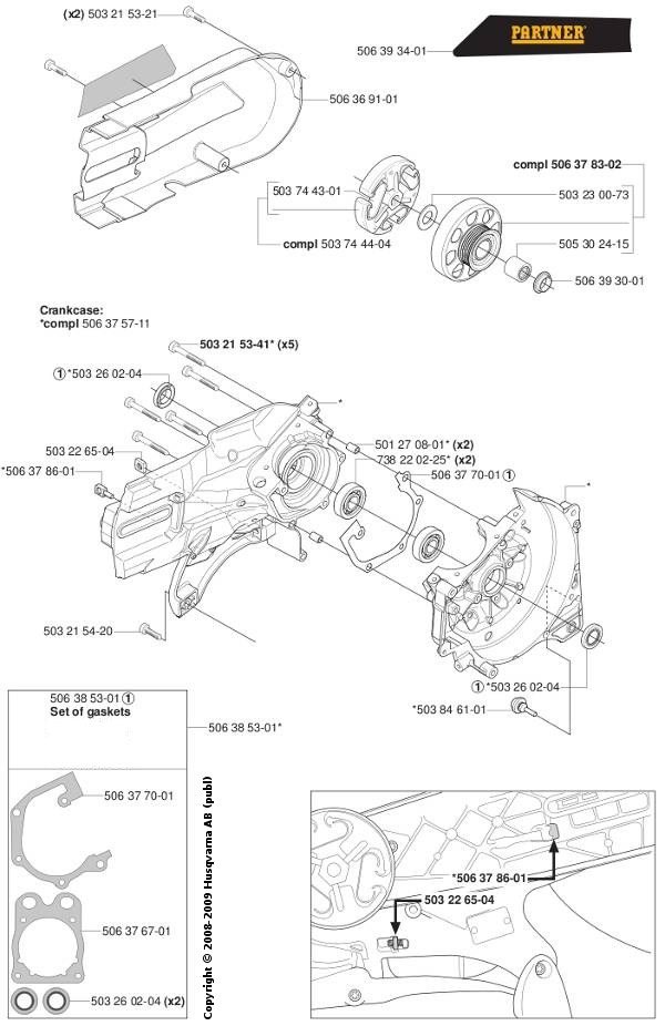 Crank Case, Clutch and Rear Pulley