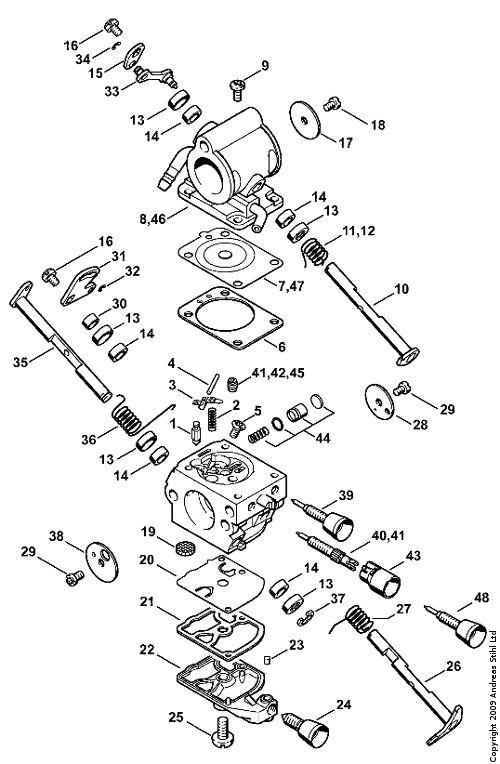 1120 122 9000 TS410 Carburettor  E-clip 