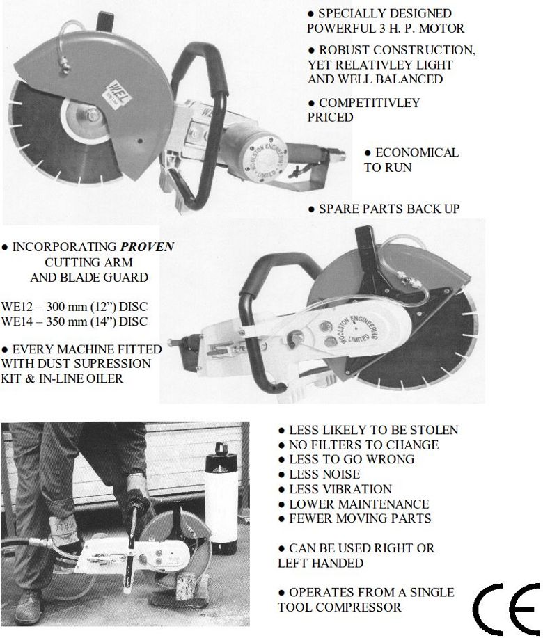 WE12 and WE14 Air Powered Saw